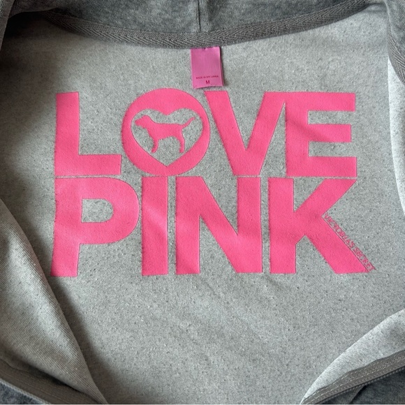 Victoria's Secret PINK Gray sweat Hoodie - Picture 2 of 5